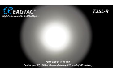 Image of EAGTAC T25L-R Base Flashlight, XHP35 HI NW LED, 1750lm, Black, T25LR-XHP35-HI-BASE-NW