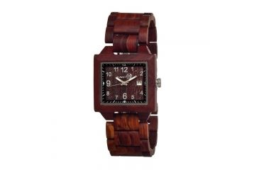 Image of Earth Culm Wooden Unisex Watch, Red ETHEW1003