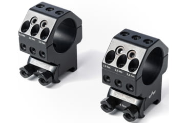 Image of EAW German Tactical Mount Pair Of Fixed Rings, Tube Diameter 30mm, Height 20mm, Screw, Black, 61002