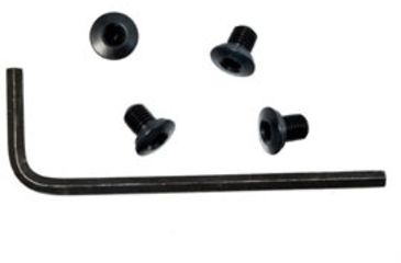Image of Ed Brown Products Grip Screw Bushings, 1911, Hex, Slim Grip, 4 Pieces w/Allen Wrench, Blue, 803-SLIM
