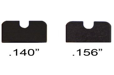 Image of Ed Brown Products Tactical Edge Rear Pistol Sight, 1911, .18in Height, U-Notch, .14in Width, 65 degree Dovetail, Black, 956-U-140