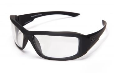 Image of Edge Eyewear Hamel Thin Temple Sunglasses, Soft-Touch Matte Black Frame / Clear Vapor Shield , XH611-TT