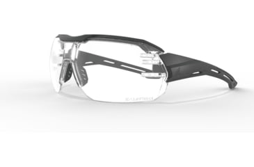 Image of Edge Eyewear Kabru Safety Glasses, Black Frame w/ Black TPR/ Vapor Shield Clear Lenses, Standard, NSN XKB111VS, XKB111VS