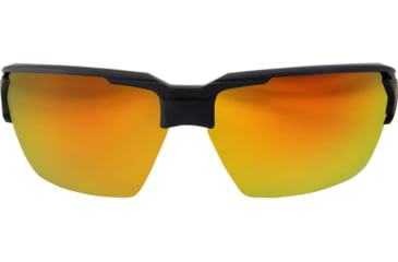 Image of Edge Eyewear Pumori - Matte Black Frame / Aqua Precision Red Mirror Lenses, Black Frame, XPAP419