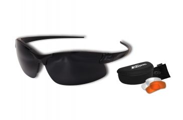 Image of Edge Tactical Sharp Edge Thin Temple 3-Lens Kit, Black Frame, Clear, Tiger's Eye, G-15 Lens, SSE3K-1TT