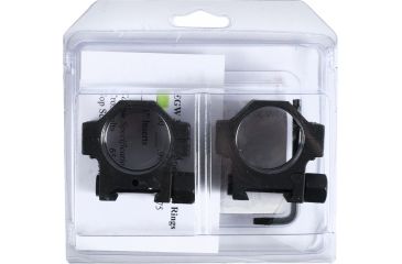 Image of EGW 30mm Tactical Aluminum Rifle Scope Rings, Black, 0.850 inch High - 61100