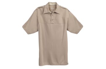 Image of Elbeco Mens Tan, Uv1 Undervest Short Sleeve Shirt - UVS114-2XL