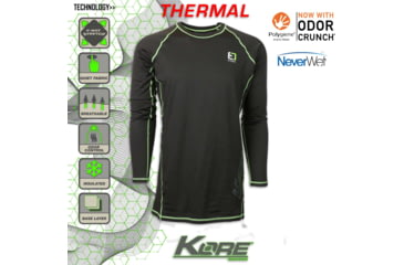 Image of Element Outdoors Kore Series Arctic Thermal Long-Sleeve Shirt - Mens, BLACK, 4X-Large, KS-ATLS-4XL-BK