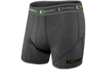 Image of Element Outdoors Kore Series Lightweight Short Underwear - Mens, BLACK, X-Large, KS-LSU-XL-BK