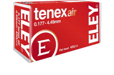 Image of Eley Ammunition .177 Caliber 4.49mm 8.2 Grain Flat Head Pellets, 450 Pack, 46110