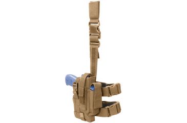 Image of Elite Survival Systems Thigh Holster, Left Hand, Coyote Tan - Beretta 92/96 w/Light 7677-T-LH