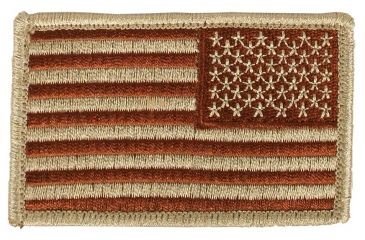 Image of Elite Survival Systems US Flag Patches - Reverse Orientation, Coyote/FDE, 3.5in x 2in ID-US-106