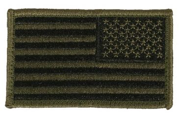 Image of Elite Survival Systems US Flag Patches - Reverse Orientation, Subdued, 3.5in x 2in ID-US-104