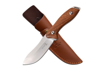 Image of Elk Ridge Drop Point Fixed Blade Knife, 4 in, 3Cr13 Stainless Steel Stainless Steel, Rose Wood, Rose Wood, ER-200-03RW
