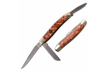 Image of Elk Ridge ER-953BR Manual Folding Knife, 2.5in, 3CR13 Stainless Steel, Spey, Steel Blade, Nickle/Resin, ER-953BR