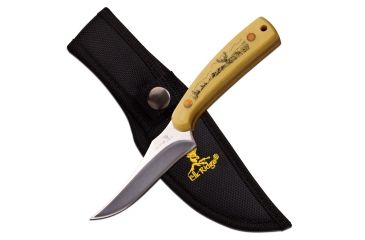 Image of Elk Ridge Fixed Blade, 7in, Stainless Steel Blade, Polished Brown  Handle ER-299IV