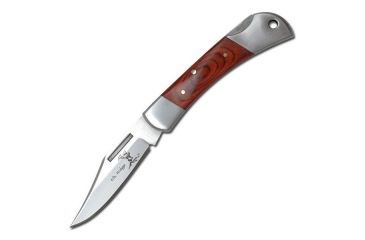 Image of Elk Ridge Folding Blade, 2.25in, Stainless Steel Blade, Brown Pakkawood Inlay Handle ER-123W
