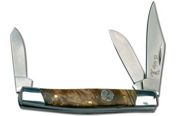 Image of Elk Ridge Folding Blade, 2.75in, Stainless Steel Blade, Maple Burl Wood Handle ER-043BW