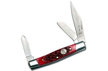 Image of Elk Ridge Folding Blade, 2.75in, Stainless Steel Blade, Red Bone Handle ER-043RB