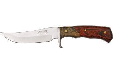 Image of Elk Ridge Hunter Fixed Blade Knife, 5in, Stainless Blade, Burl Wood Handle ER085
