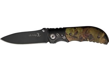 Image of Elk Ridge Linerlock Folding Knife 2.75in, 2.75in, Black Stainless Blade Dual Thumb Studs, Black Aluminum Handle ER133
