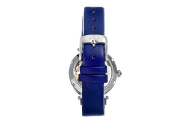 Image of Empress Alouette Automatic Semi-Skeleton Leather-Band Watch, Blue - Womens, EMPEM3402