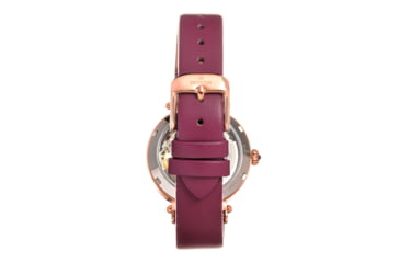 Image of Empress Alouette Automatic Semi-Skeleton Leather-Band Watch, Pink - Womens, EMPEM3406