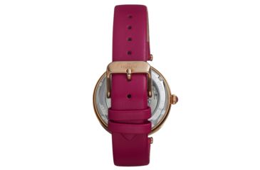 Image of Empress Anne Automatic Semi-Skeleton Leather-Band Watch, Hot Pink, One Size, EMPEM3105