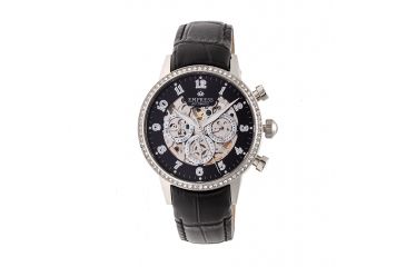 Image of Empress Beatrice Leather Band Watch, Black/Black EMPEM2002
