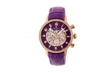 Image of Empress Beatrice Leather Band Watch, Purple/Purple EMPEM2006