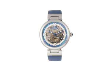 Image of Empress Adelaide Automatic Skeleton Leather-Band Watch, Blue, EMPEM2505