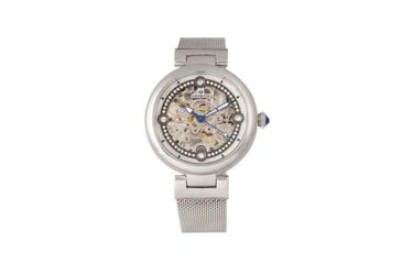 Image of Empress Adelaide Automatic Skeleton Mesh-Bracelet Watch, Silver, EMPEM2501