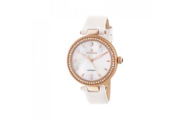 Image of Empress Louise Mother-Of-Pearl Leather-Band Watch, Rose Gold/Silver, EMPEM2303