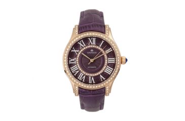 Image of Empress Xenia Automatic Leather-Band Watch, Purple, EMPEM2605