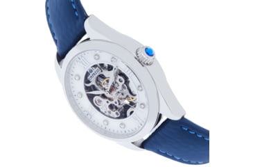 Image of Empress Magnolia Automatic MOP Skeleton Dial Bracelet Watch - Womens, Blue/Silver, One Size, EMPEM3604