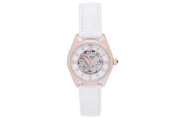 Image of Empress Magnolia Automatic MOP Skeleton Dial Bracelet Watch - Womens, White/Rose Gold, One Size, EMPEM3606