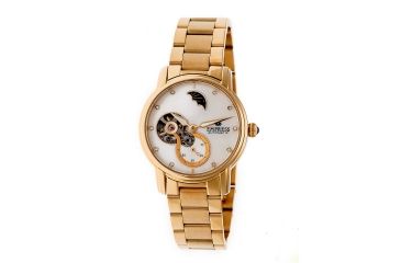 Image of Empress Theodora Automatic Mother-of-Pearl Semi-Skeleton Bracelet Watch, Rose Gold/Silver/Rose Gold, Standard EMPEM1204
