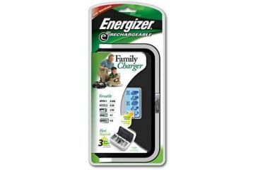 Image of Energizer Family Charger for AA, AAA, C, D, or 9V Rechargeable Nimh Batteries CHFC with LCD Screen