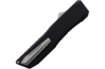 Image of EOS Auto Harpoon OTF Automatic Folding Knife, 3.75in, CPM-20CV Stainless, Tanto Blade, Black Anodized Aluminum Handle, EOS110