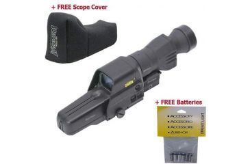 Image of EOTech 557.4X MPO Multi Purpose Optic Holographic System (HWS 557, 4X Magnifier and FTS) with FREE ScopeCoat Protective Covers and Energizer E2 Performance Lithium AA Batteries