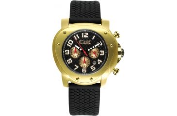 Image of Equipe E206 Grille Mens Watch - Black Strap, Steel Gold Case, Black Dial