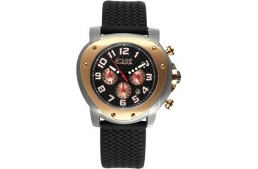Image of Equipe E210 Grille Mens Watch - Black Strap, Rosegold/Silver Case, Black Dial