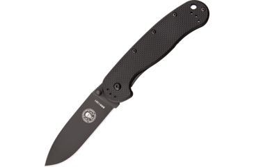 Image of Esee Avispa Framelock Black D2 Folding Knife,3.5in,D2 Tool Steel,Standard Edge,Black EDP Coated,Black,GFN Handle BRK1302B