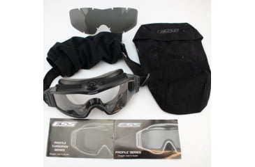 Image of ESS Asian-Fit Profile ANSI TurboFan Goggles, Black 740-0132