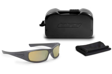 Image of ESS Craftsman 5B Sunglasses, Carbon Gray Frame, Mirrored Brass Lens, Medium, EE9006-25