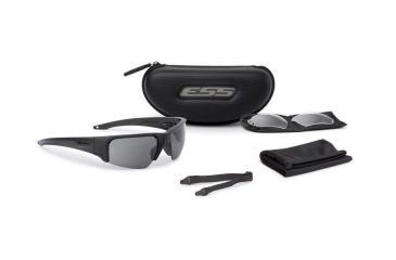 Image of ESS Crowbar Subdued Logo Sunglasses Kit, Black Frame, Small-to-Medium EE9019-01