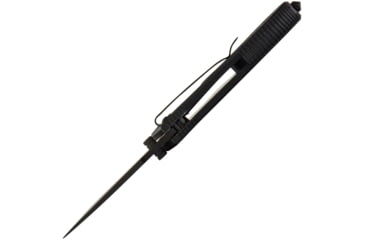 Image of ETE Wortac Linerlock A/O Folding Knife, 4.5in Closed, 3in Black Titanium Finish Partially Serrated D2 Tool Steel Modified Clip Point Blade, Black G10 Handle, 4.6Oz, Designed By Kelly Worden, ETEK1603