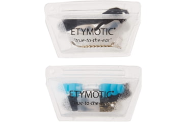 Image of Etymotic Research ER20 High-Fidelity Earplugs, White/Blue, Standard, Large, ER20-COMBO