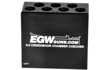 Image of Evolution Gun Works Ammo Chamber Checker, 6.5 Creedmoor, 7-hole, Black, 70164