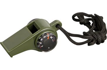 Image of Explorer Emergency Whistle w/ Compass and Thermometer, Black Cord EXP15